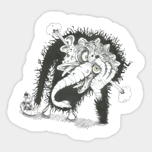 Hairy Monster Sticker